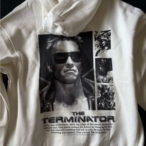 H&M White Terminator Graphic Hoodie